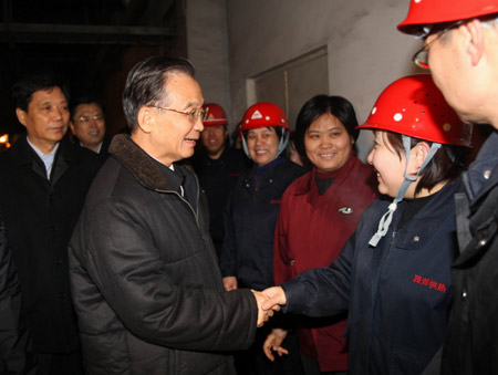 Premier Wen visits blizzard-hit province