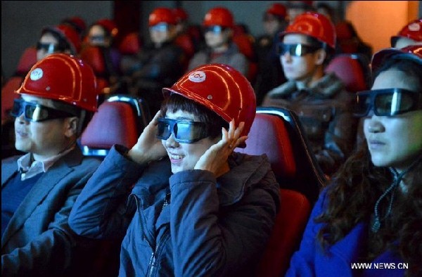 4D movie showed at 60-meter-deep cinema in Hebei