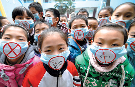 Schoolchildren in Hebei raise public awareness of secondhand smoking