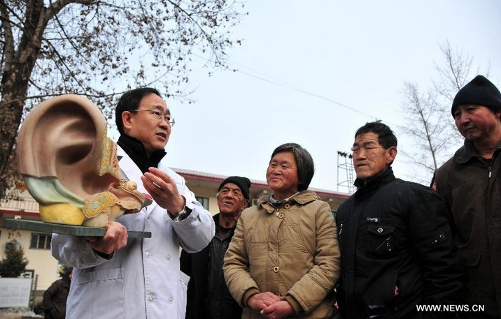 Ear care knowlege introduced to villagers in Hebei