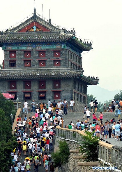 Tourists visit Shanhaiguan Pass in Hebei